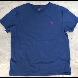 Blue Polo Cotton Short Sleeve